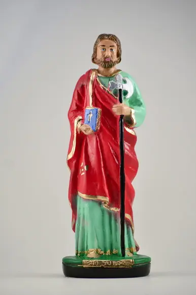São Judas Escultura 100% em Gesso Natural Puro