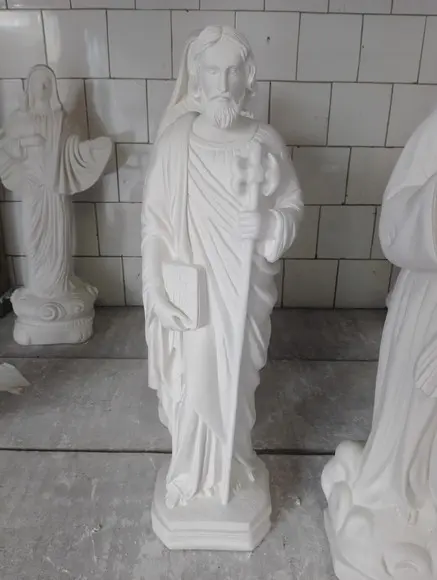 São Judas Tadeu Grande 60cm Imagem em Gesso Cru