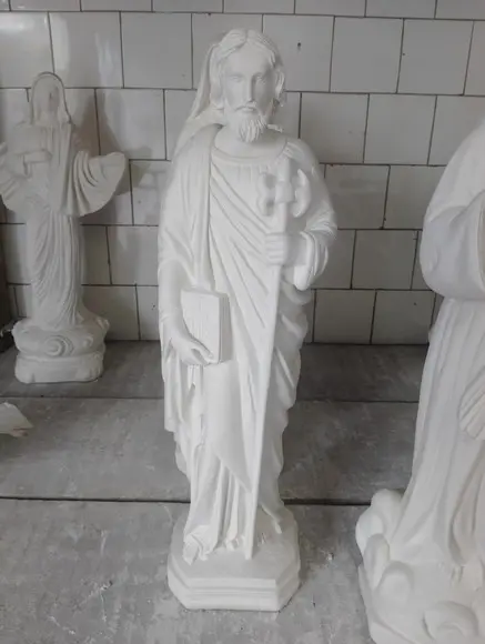 São Judas Tadeu Grande 60cm Imagem em Gesso Cru
