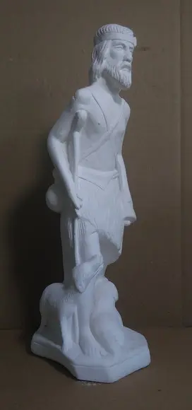 São Lazaro Imagem Santo São Lazaro em Gesso Cru