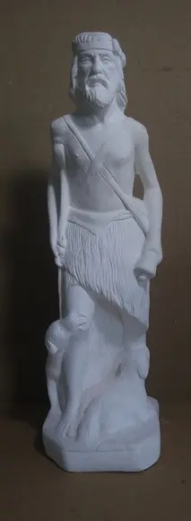 São Lazaro Imagem Santo São Lazaro em Gesso Cru