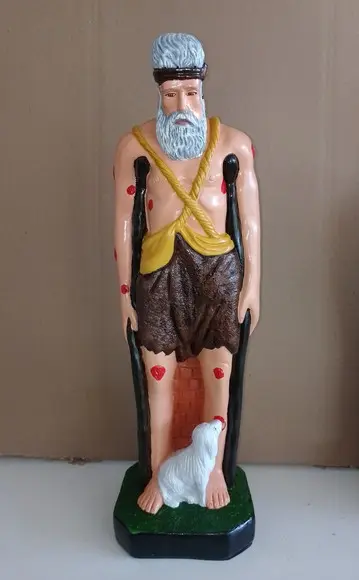 São Lazaro Imagem Santo São Lazaro Grande 60cm