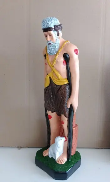 São Lazaro Imagem Santo São Lazaro Grande 60cm