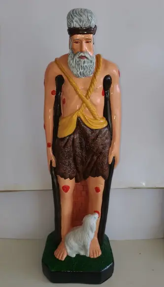 São Lazaro Imagem Santo São Lazaro Grande 60cm