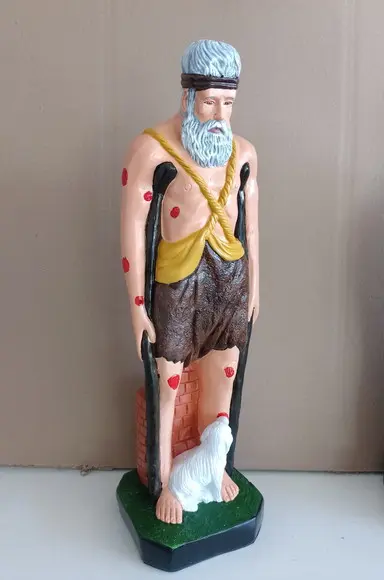 São Lazaro Imagem Santo São Lazaro Grande 60cm