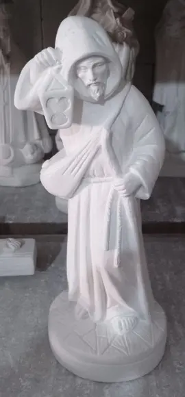São Longuinho Imagem São Longuinho Escultura em Gesso 30cm
