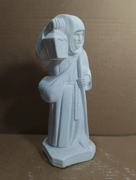 São Longuinho Imagem São Loguinho Escultura Gesso com 20cm