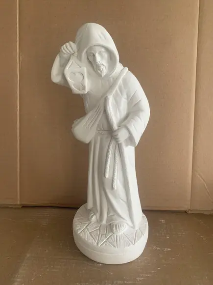São Longuinho Imagem São Longuinho Escultura em Gesso 30cm