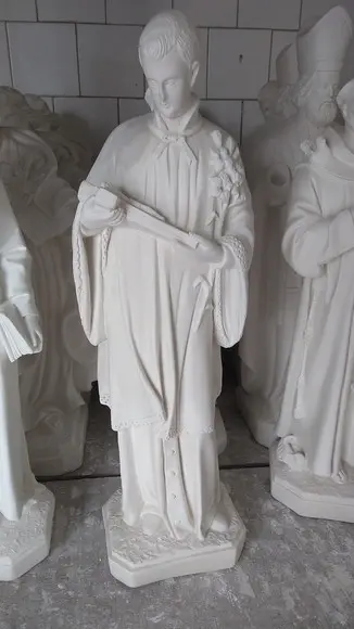 São Luis Imagem Santo São Luiz Gonzaga em Gesso Cru