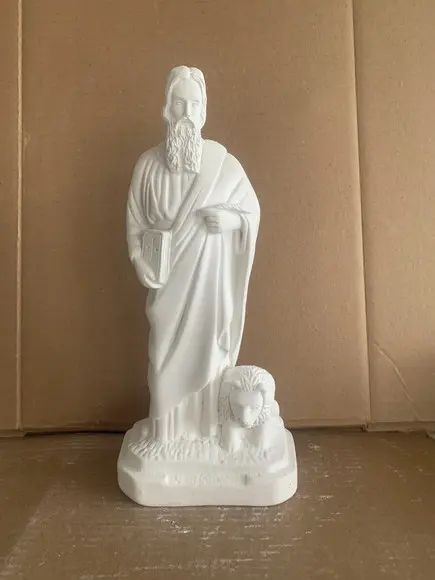 São Marcos Imagem Santo São Marcos com 30cm Gesso Cru