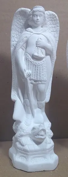 São Miguel Arcanjo Imagem Anjo São Miguel em Gesso Cru