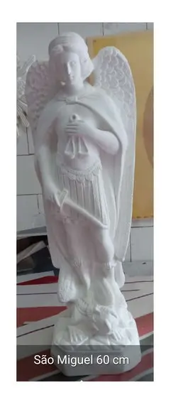 São Miguel Arcanjo Imagem do Anjo Miguel Arcanjos c/ 60cm
