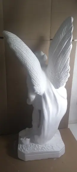 São Miguel Arcanjo Imagem do Anjo Miguel em Gesso Cru