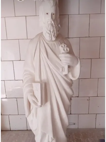 São Pedro Imagem Santo São Pedro com Olho de Vidro 80cm