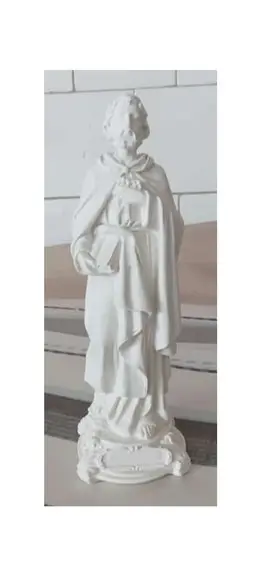 São Pedro Imagem Santo São Pedro Escultura Gesso Cru