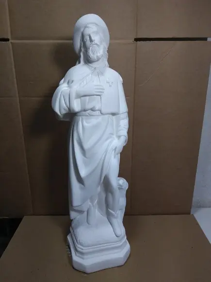 São Roque Imagem Santo São Roque em Gesso Cru