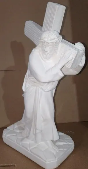 Senhor dos Passos Imagem Sr. dos Passos Escultura Gesso Cru