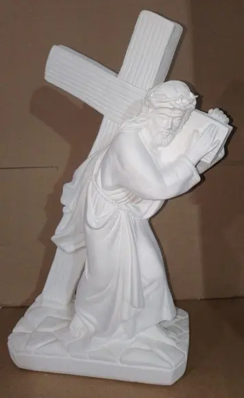 Senhor dos Passos Imagem Sr. dos Passos Escultura Gesso Cru