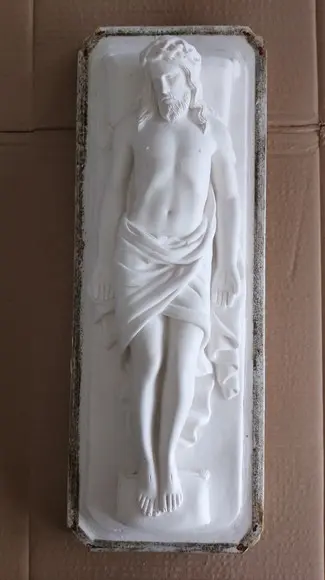Senhor Morto Imagem Sr. Morto Escultura em Gesso Cru Grande