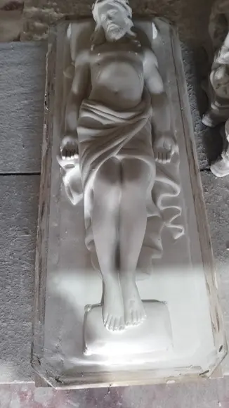 Senhor Morto Imagem Sr. Morto Escultura em Gesso Cru Grande