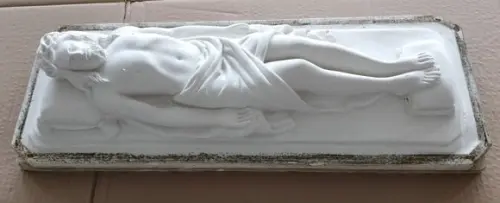 Senhor Morto Imagem Sr. Morto Escultura em Gesso Cru Grande
