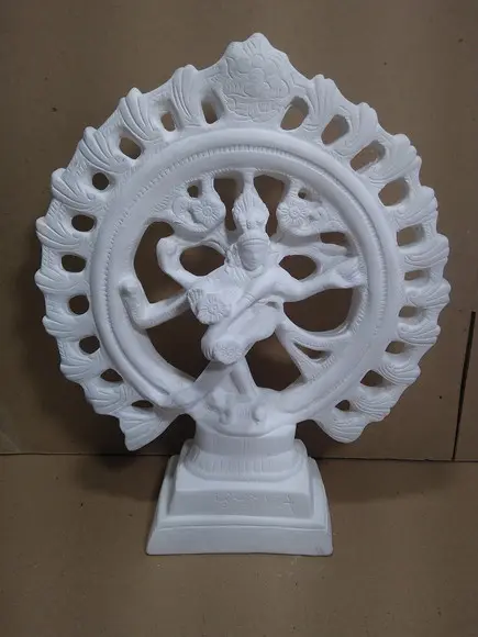 Shiva da Roda Escultura em Gesso Cru para Pintar