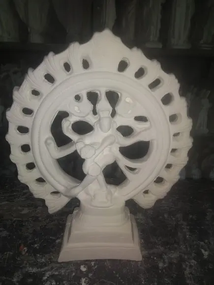 Shiva da Roda Escultura em Gesso Cru para Pintar