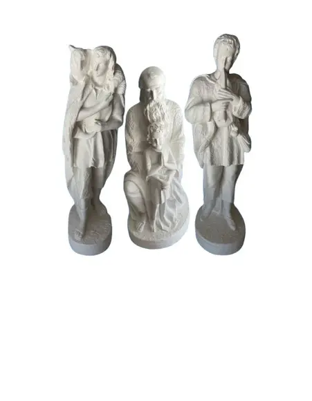 Trio de Pastores Imagem em Gesso Trio