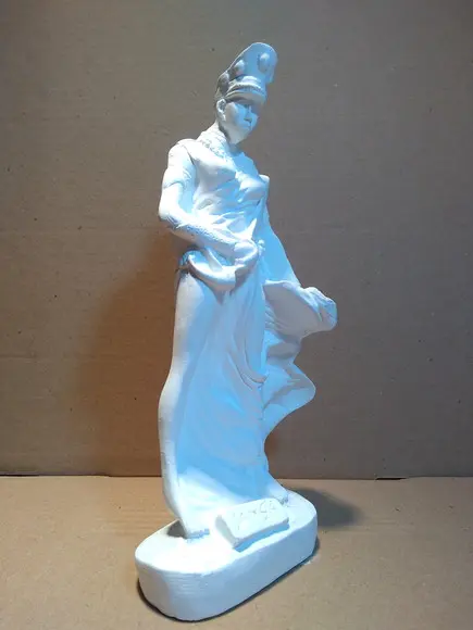 Yansã Imagem Iansã Orixá do Candomblé em Gesso Cru