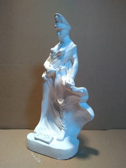 Yansã Imagem Iansã Orixá do Candomblé em Gesso Cru