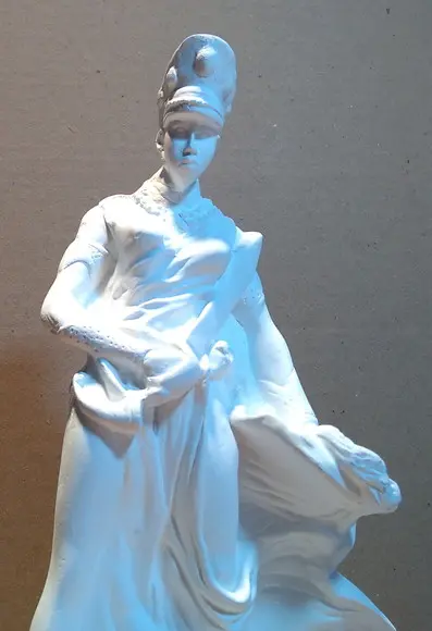 Yansã Imagem Iansã Orixá do Candomblé em Gesso Cru