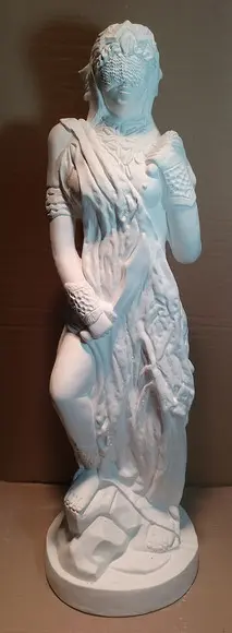Yansã Imagem Yansã do Orixá do Candomblé Escultura Gesso Cru