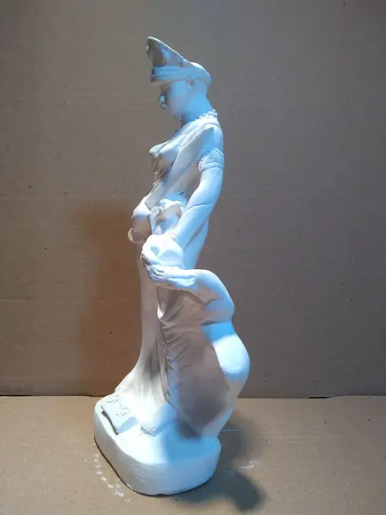 Yansã Imagem Iansã Orixá do Candomblé em Gesso Cru