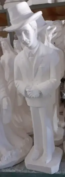 Zé Pelintra Imagem Zé Pelintra Grande em Gesso Cru 60cm