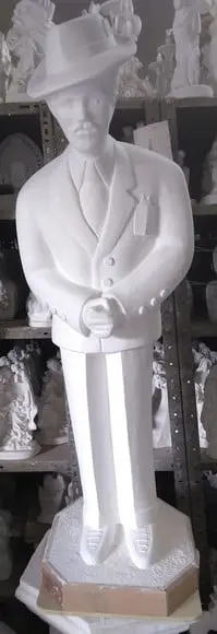 Zé Pelintra Imagem Zé Pelintra em Gesso Cru 1 Metro Altura