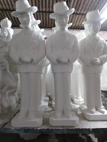 Zé Pelintra Imagem Zé Pelintra Grande em Gesso Cru 60cm