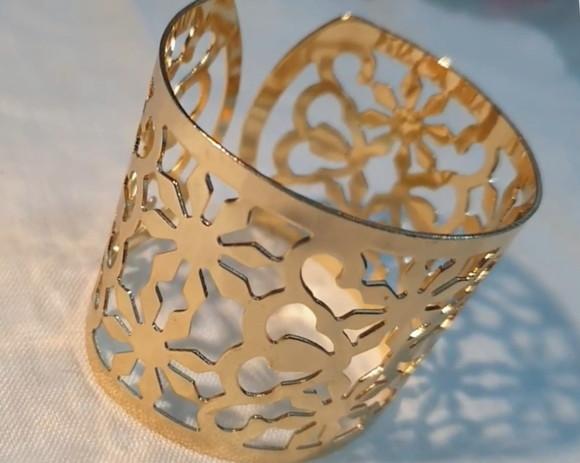 Bracelete Banhado Vazado I