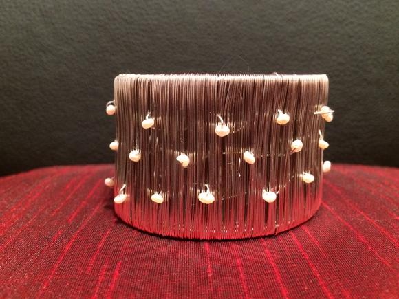 Bracelete de Prata e Pérolas