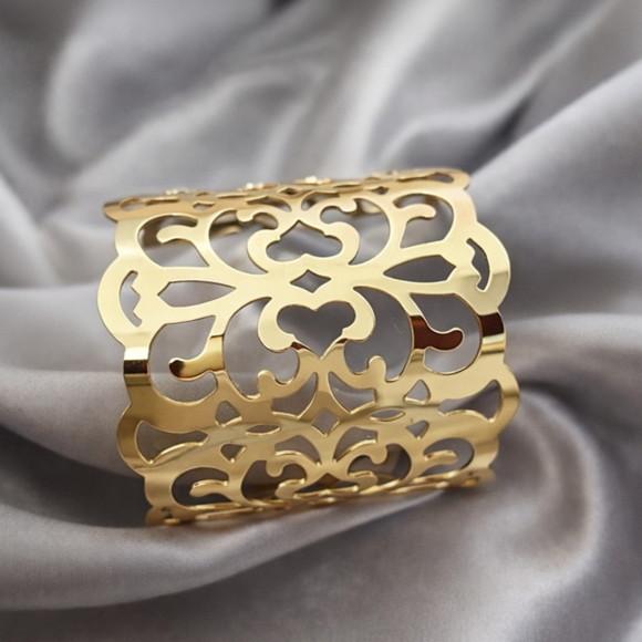 Bracelete Dourado com Arabescos