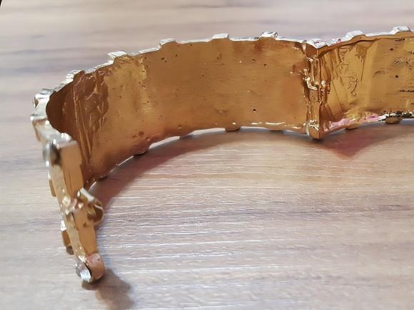 Bracelete Dourado com Mini Cristais