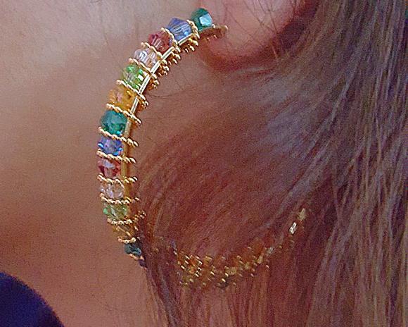 Brinco Argola com Cristais