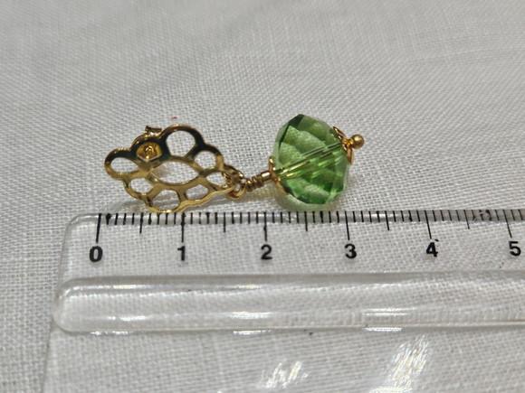 Brinco Banhado com Cristal Color Verde