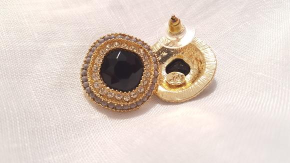 Brinco Cabochão e Strass