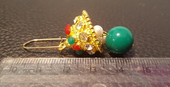 Brinco Gancho de Strass, Cristais e Pérolas