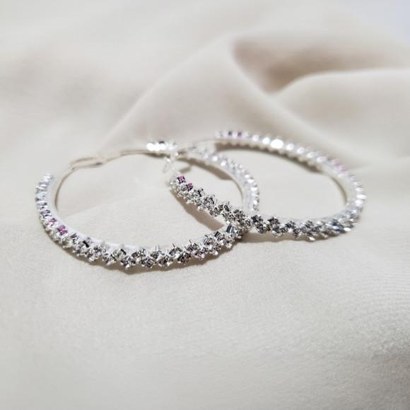Brinco Prata Argola Zig Zag 3,5cm