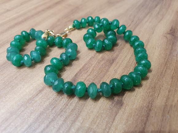 Chocker de Jade Verde Esmeralda
