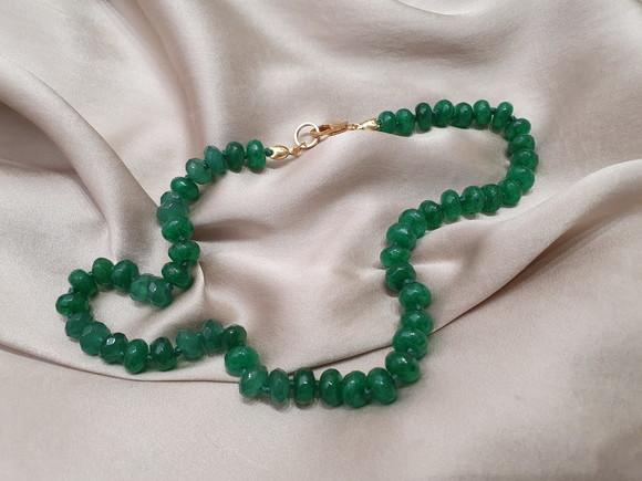 Chocker de Jade Verde Esmeralda