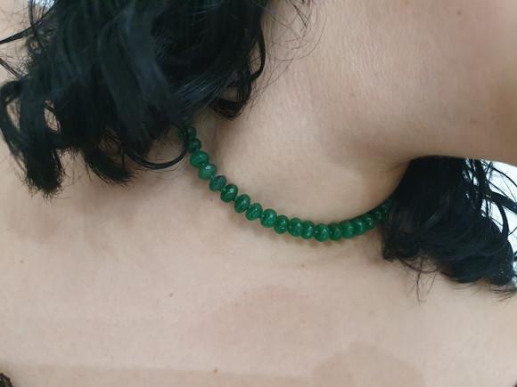 Chocker de Jade Verde Esmeralda