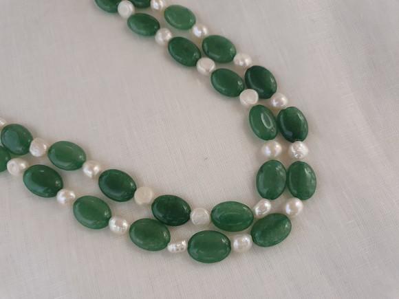 Colar Alternativo de Uma ou Duas Voltas com Jade Verde