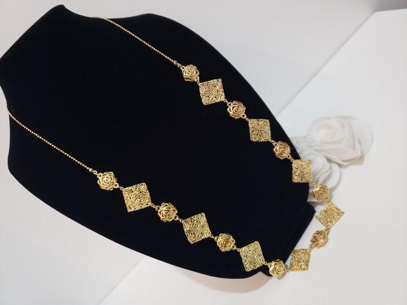 Colar Banhado Dourado com Filigranas
